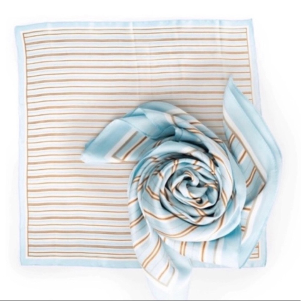 Cleobella Vegan Silk Scarf in Sky